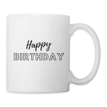 Happy Birthday - Tasse - Weiß - Rechts