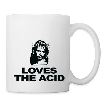 Techno-Tanzmusik Jesus liebt das Säuregeschenk - Tasse - Weiß - Rechts