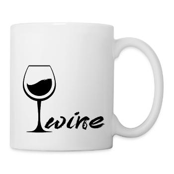 Bier Wein Whiskey Schnaps Alkohol - Tasse - Weiß - Rechts
