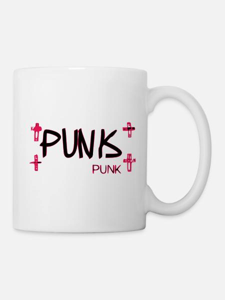Auf den Punkt gebracht Punk - Tasse - Weiß