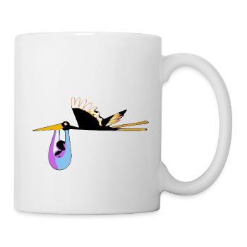 Der Schwarzstorch - Tasse - Weiß - Rechts
