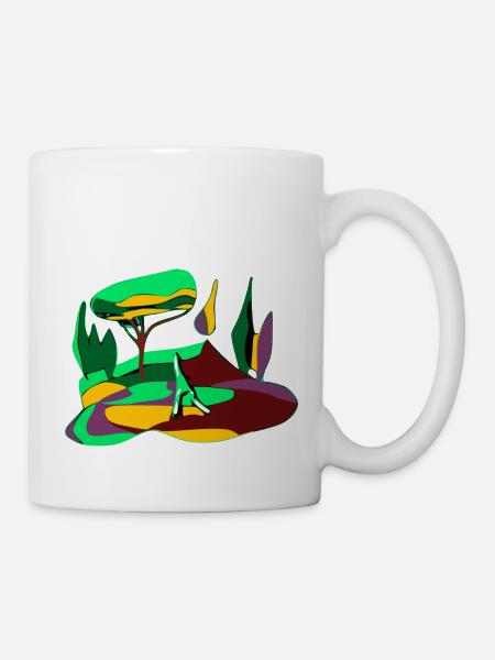 Ländliche Landschaft - Tasse - Weiß