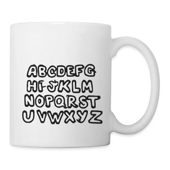 Das Alphabet - Tasse - Weiß - Rechts