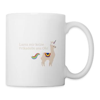 Lama Einhorn mit coolem Spruch - Tasse - Weiß - Rechts