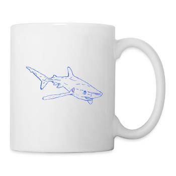 Shark in blue - Mug - white - Right