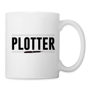 Lustiges Plotter Schriftsteller Plot Autorin - Tasse - Weiß - Rechts
