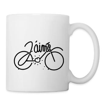 J'aime le velo - Mug blanc - blanc - Droite