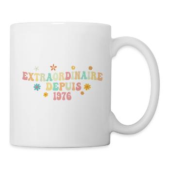 Extraordinaire Depuis 1976 Cadeau Femme Filles - Mug blanc - blanc - Droite