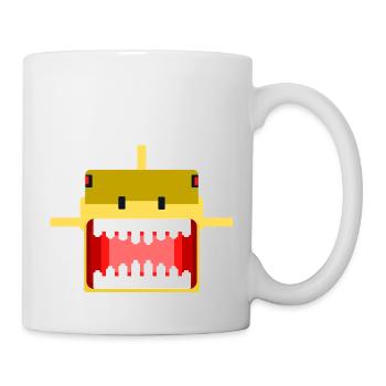 Requin PixelArt - Mug blanc - blanc - Droite