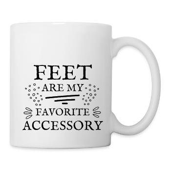 Funny feet lover quotes - Feet are my favorite acc - Mug - white - Right