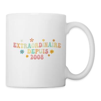 Extraordinaire Depuis 2008 Cadeau Femme Filles - Mug blanc - blanc - Droite