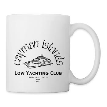 cayman islands never paying taxes | yachting club - Tasse - Weiß - Rechts