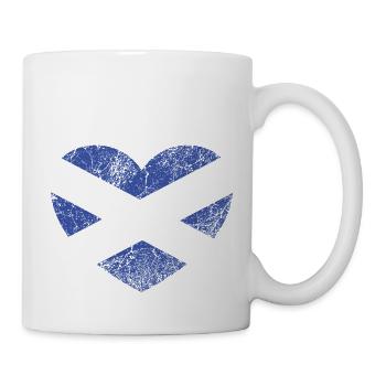 Vintage Scottish Heart Flag, Saltire - Tasse - Weiß - Rechts