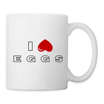 Ich hasse Eier - Tasse - Weiß - Rechts