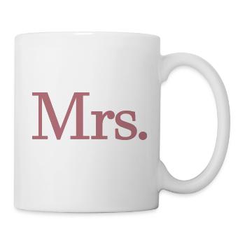 Mrs. Matching Couple Engagement Wedding Honeymoon - Mug - white - Right