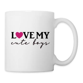 Love my cute boys - Mug - white - Right