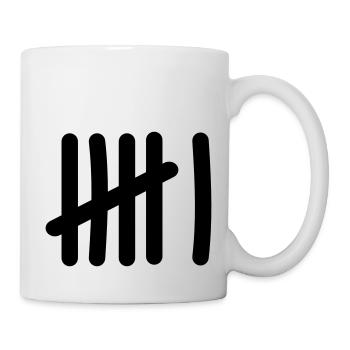 Symbole de liste de pointage - 6 tirets - Mug blanc - blanc - Droite