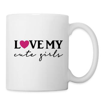 Love my cute girls - Mug - white - Right