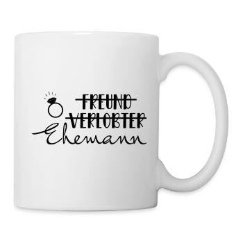 Ehemann | Hochzeit Geschenk Verlobung JGA Feier - Tasse - Weiß - Rechts