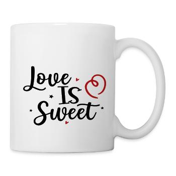L’amour est doux - Mug blanc - blanc - Droite