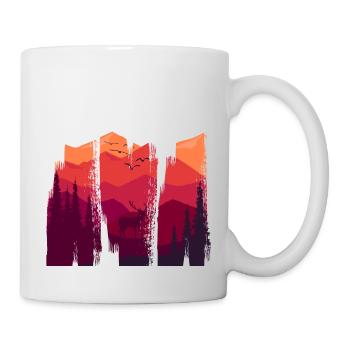 Wald & Berge - Tasse - Weiß - Rechts