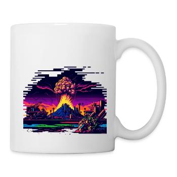 When the atomic bomb detonates in the 8-bit video game - Mug - white - Right