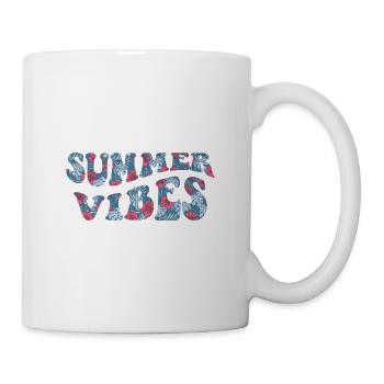 Summer Vibes Sommer Stimmung Urlaub - Tasse - Weiß - Rechts