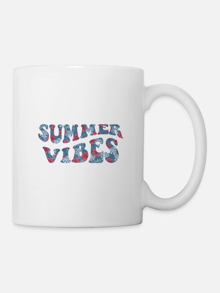 Summer Vibes Sommer Stimmung Urlaub - Tasse - Weiß