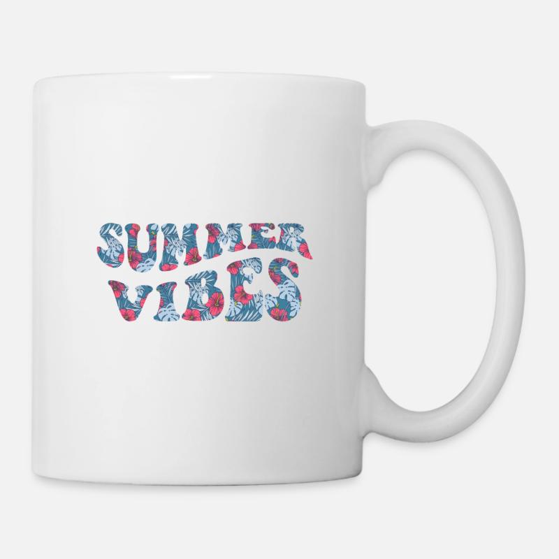 Summer Vibes Sommer Stimmung Urlaub - Tasse - Weiß