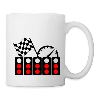 Race car light start - Mug - white - Right