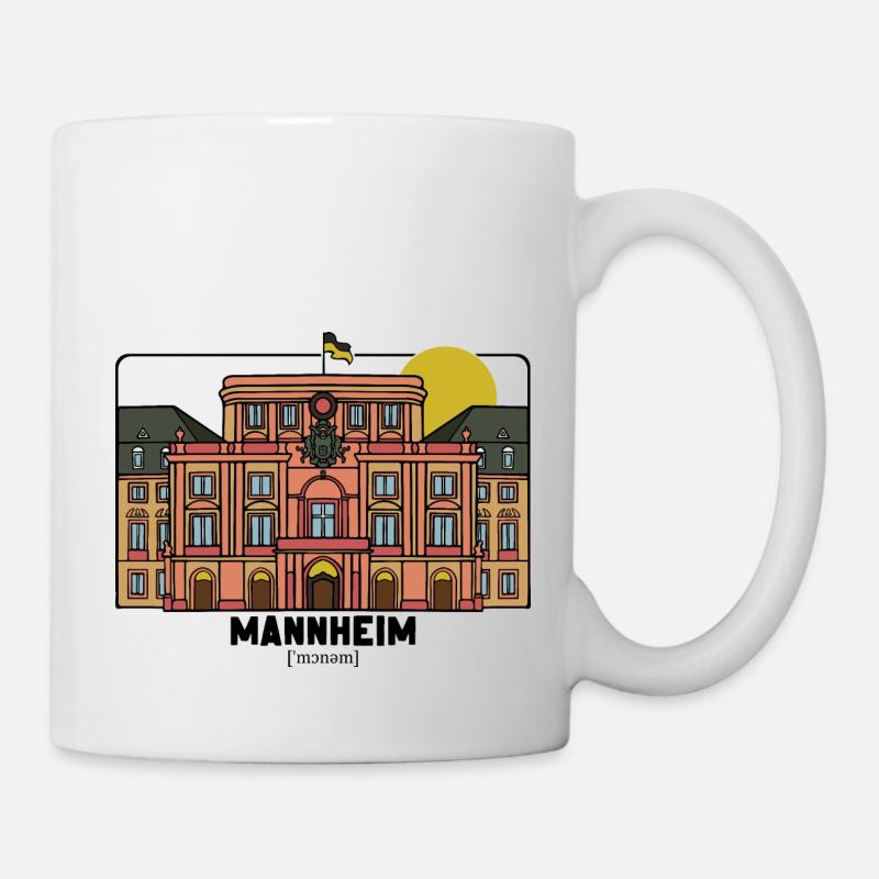 Mannheimer Barockschloss - Tasse - Weiß