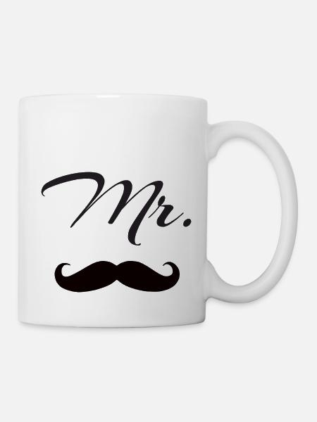 MR. MISTER MANN BART - Tasse - Weiß