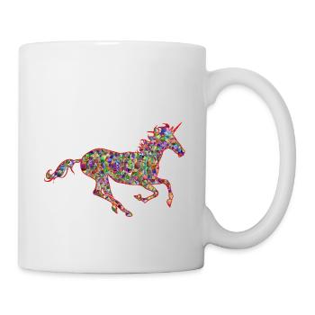 Cheval avec corne - Mug blanc - blanc - Droite