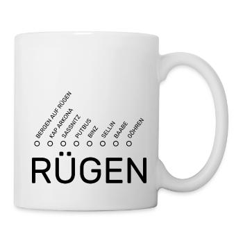 Rügen Haltepunkte - Tasse - Weiß - Rechts