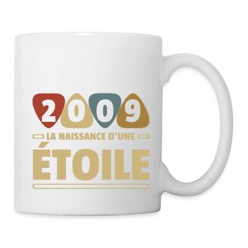 date de naissance 2009 / anniversaire année 2009 - Mug blanc - blanc - Droite