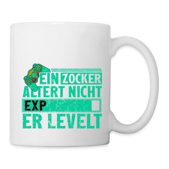 EIN ZOCKER ALTERT NICHT - ER LEVELT - Tasse - Weiß - Rechts