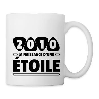date de naissance 2010 / anniversaire année 2010 - Mug blanc - blanc - Droite