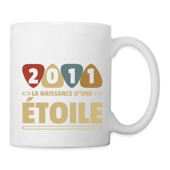 2011 date de naissance / anniversaire année 2011 - Mug blanc - blanc - Droite