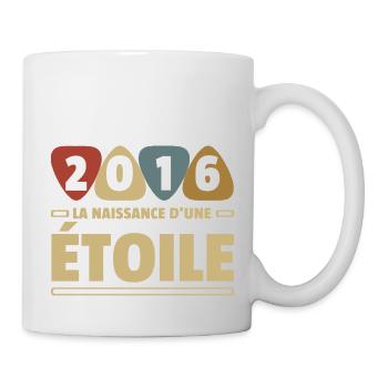 2016 date de naissance / anniversaire année 2016 - Mug blanc - blanc - Droite