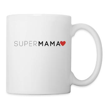 SuperMama Muttertag T-Shirt - Tasse - Weiß - Rechts
