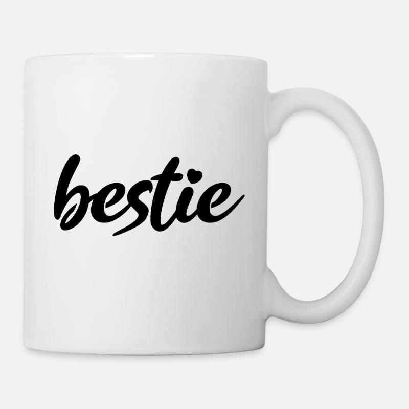 bestie Beste Bester Best Herzchen - Tasse - Weiß