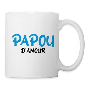 Papou d'amour - Mug blanc - blanc - Droite