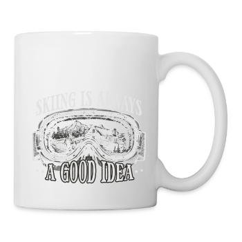 Ski Ski Tenue de ski Ski Design Skieurs - Mug blanc - blanc - Droite