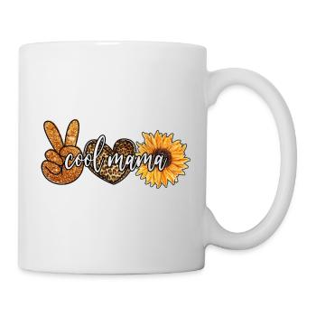 Cool Mama, Sunflowers and leopard print - Tasse - Weiß - Rechts