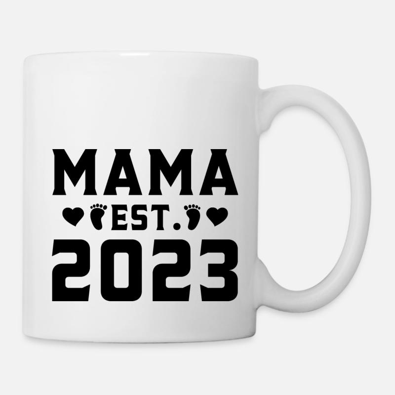 Mama Est 2023 T Shirt Design 3 - Mug - white