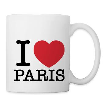 Ich liebe Paris | I Heart Paris | Paris | Frankreich - Tasse - Weiß - Rechts