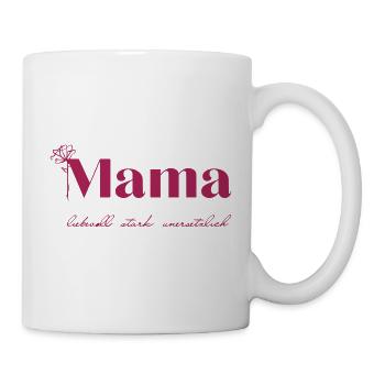 Mama liebevoll (versch. Farben) - Tasse - Weiß - Rechts