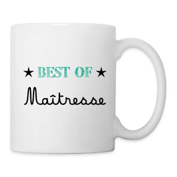 MAÎTRESSE. MAITRE. MERCI. MERCI MAÎTRESSE. ECOLE - Mug blanc - blanc - Droite