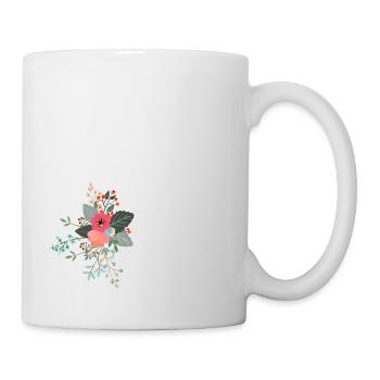 Letter t flowery - Mug - white - Right