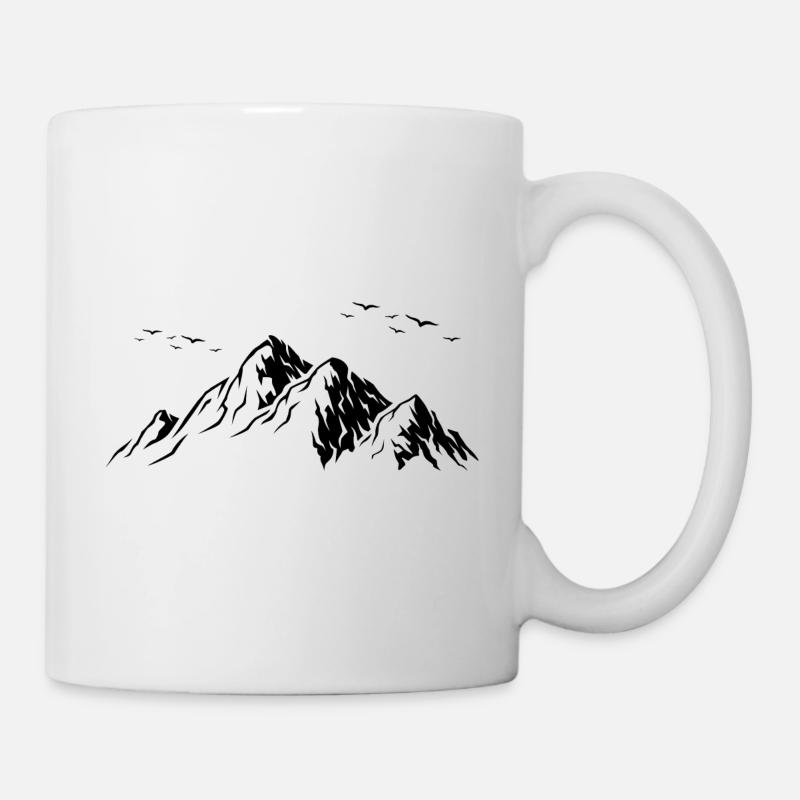 Berge und Wald | Bergwandern - Tasse - Weiß